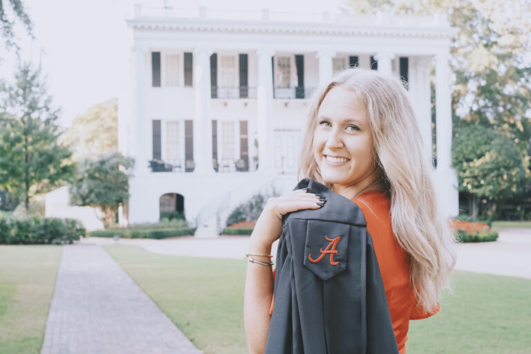 University of Alabama Graduation Portraits in Tuscaloosa