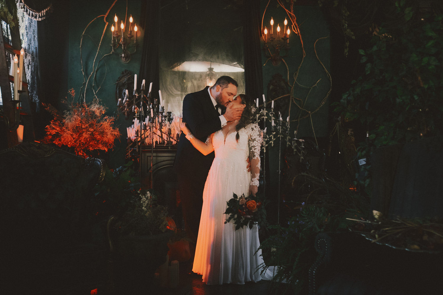 October Gothic Micro-Wedding Elopement Photography in Salem, Massachusetts